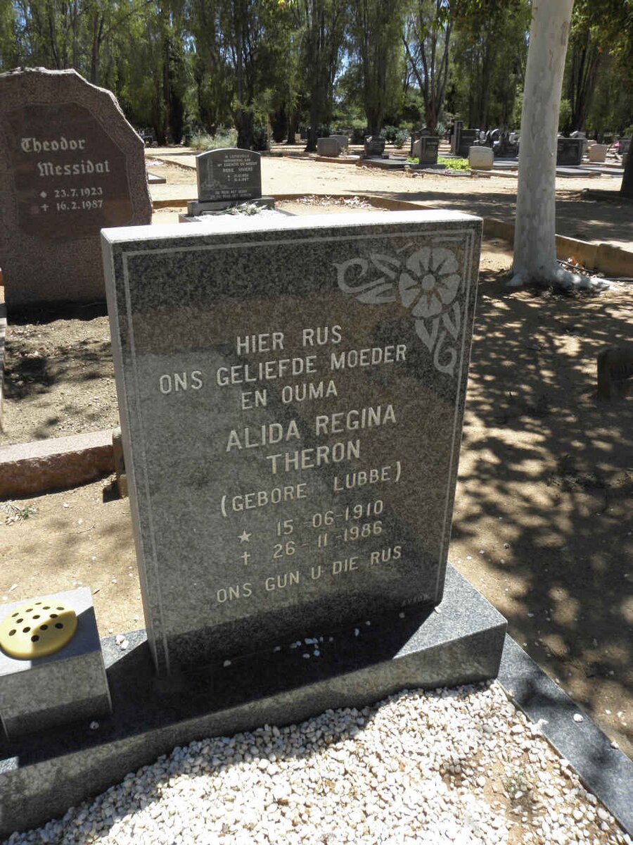THERON Alida Regina nee LUBBE 1910-1986
