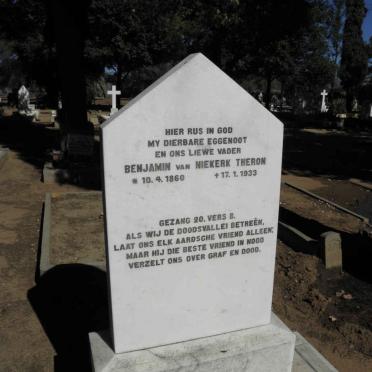 THERON Benjamin Van Niekerk 1860-1933