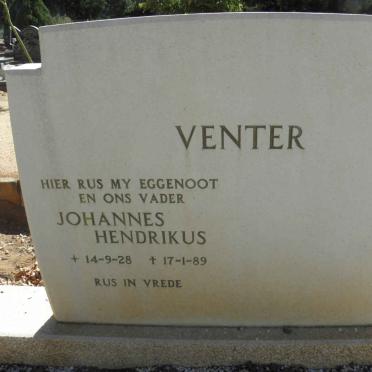 VENTER Johannes Hendrikus 1928-1989