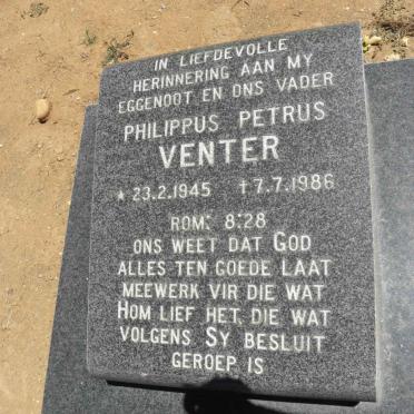 VENTER Philippus Petrus 1945-1986