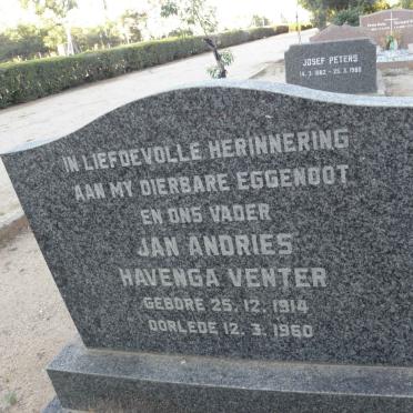 VENTER Jan Andries Havenga 1914-1960