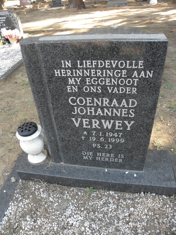 VERWEY Coenraad Johannes 1947-1999