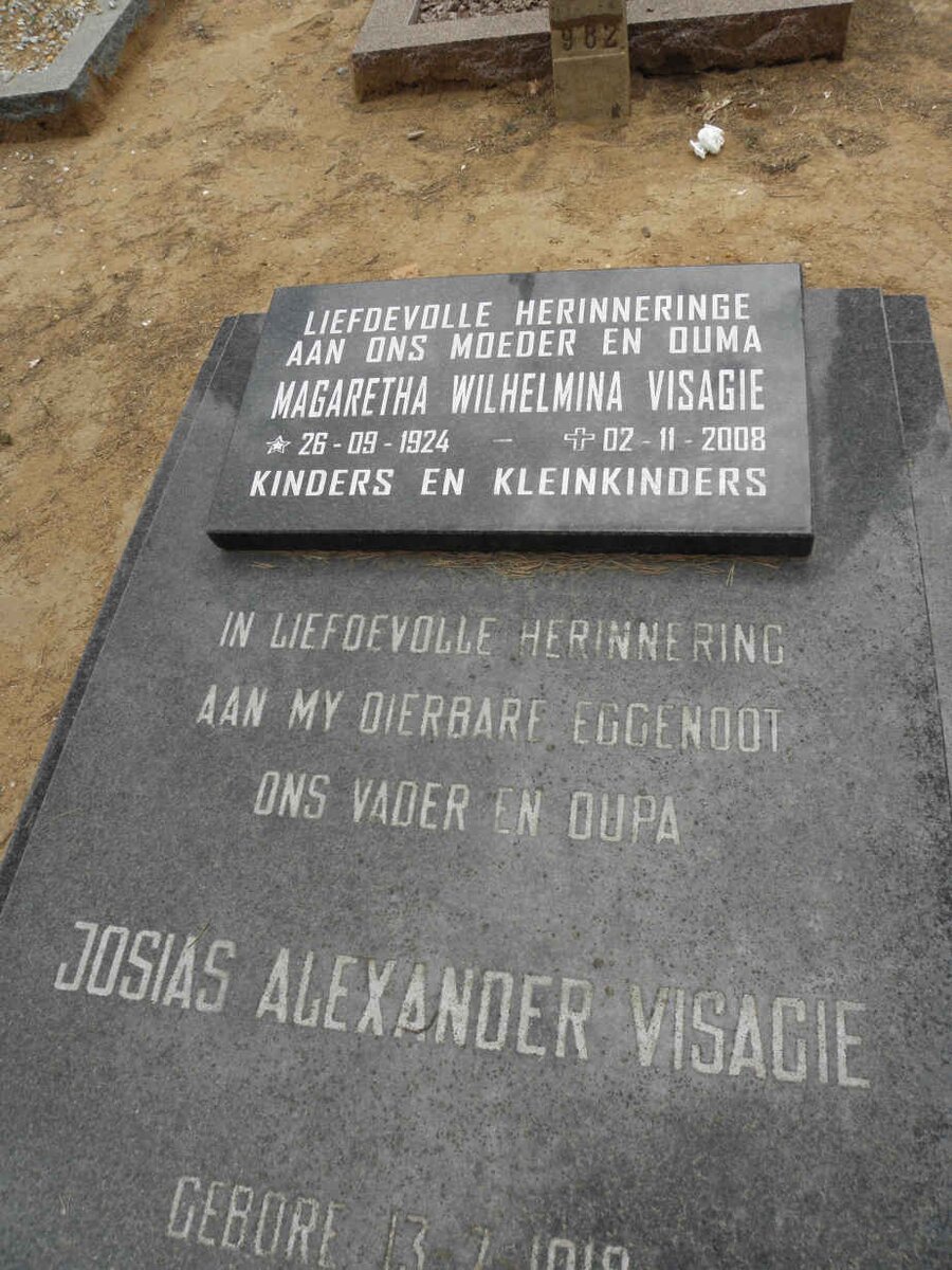 VISAGIE Magaretha Wilhelmina 1924-2008