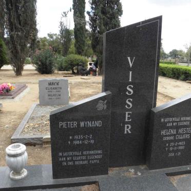 VISSER Pieter Wynand 1935-1984 &amp; Helena Hester CILLIERS 1923-1980