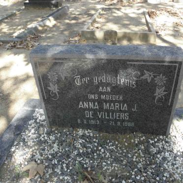 VILLIERS Anna Maria J., de 1913-1968