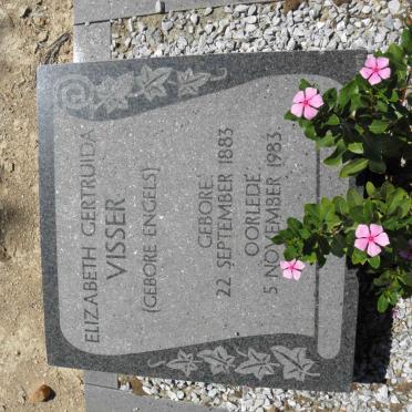 VISSER Elizabeth Gertruida nee ENGELS 1883-1983