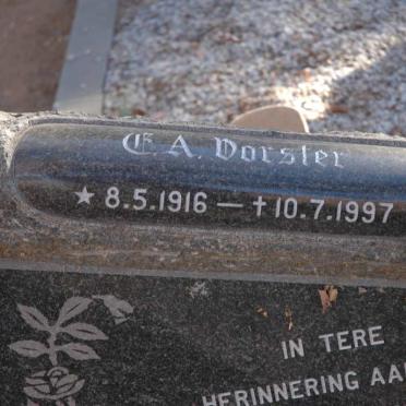 VORSTER E.A. 1916-1997