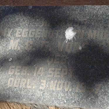 VORSTER M.C.G. nee THESNER 1893-1957