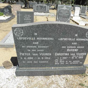 VUUREN Pieter, van 1888-1964 &amp; Barend Christina DU RAAN 1887-1968