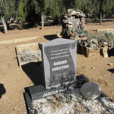 VUUREN Barend Christina, Jansen van 1920-2000