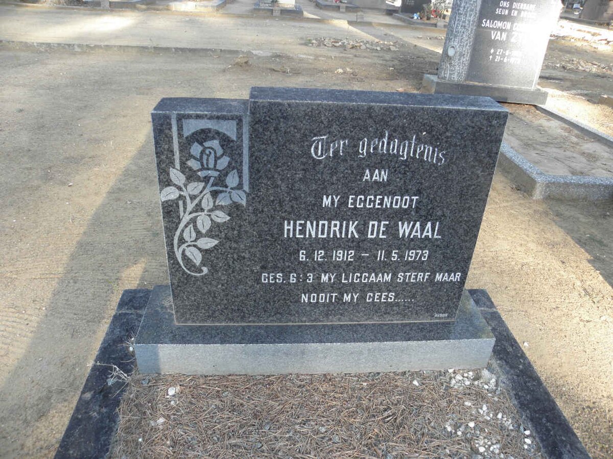 WAAL Hendrik, de 1912-1973