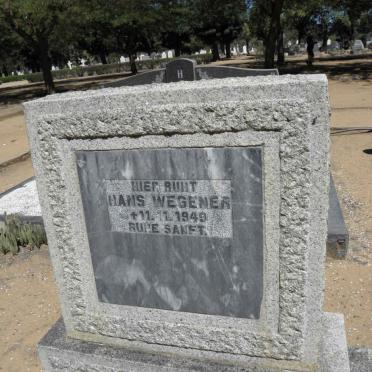 WEGENER Hans -1949