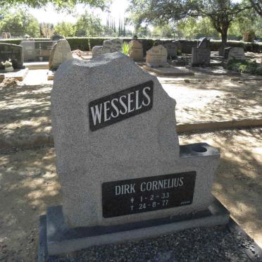WESSELS Dirk Cornelius 1933-1977