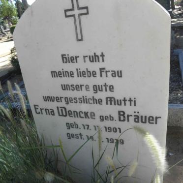 WENCKE Erna nee BRÄUER 1901-1939