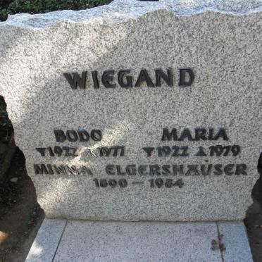WIEGAND Bodo 1922-1977 &amp; Maria 1922-1979 :: ELGERSHAÜSER Minna 1890-1984