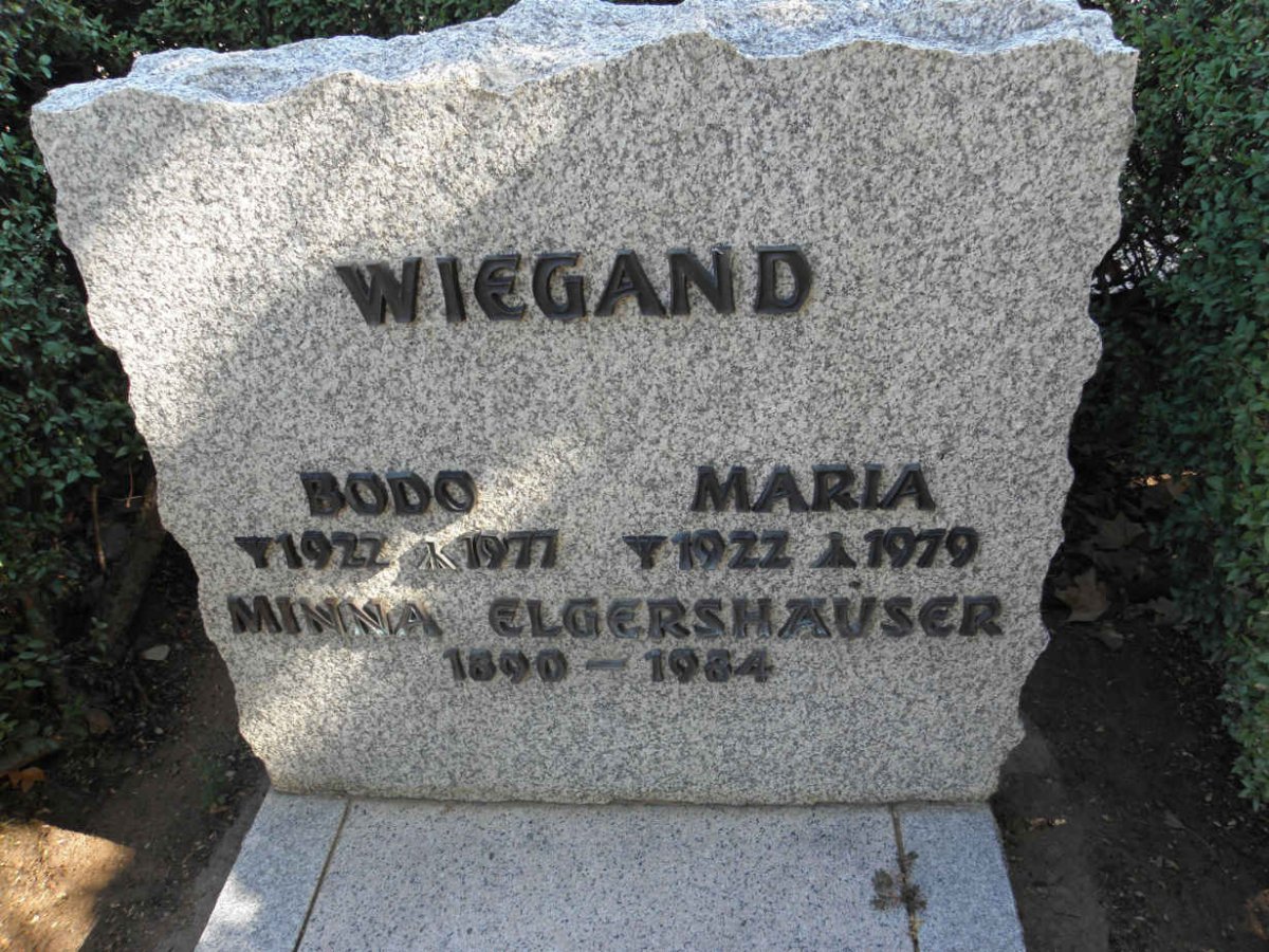 WIEGAND Bodo 1922-1977 &amp; Maria 1922-1979 :: ELGERSHAÜSER Minna 1890-1984