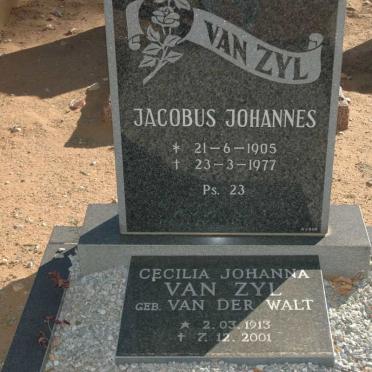 ZYL Jacobus Johannes, van 1905-1977 &amp; Cecilia Johanna VAN DER WALT 1913-2001
