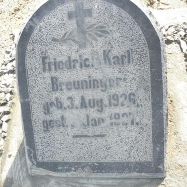 BREUNINGER Friedrich Karl 1926-1927