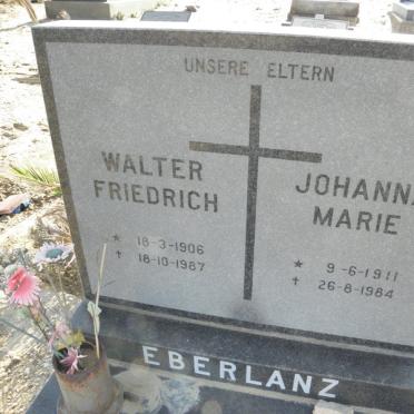 EBERLANZ Walter Friedrich 1906-1987 &amp; Johanna Marie 1911-1984