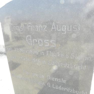 GROSS Ernst Franz August 187?-1914