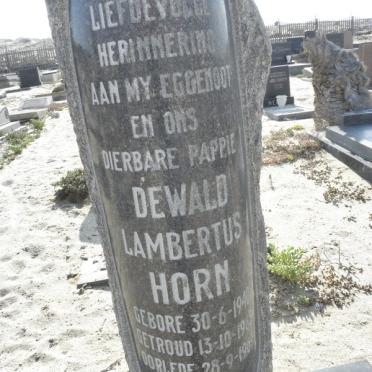 HORN Dewald Lambertus 1940-196?