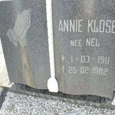 KLOSE Annie nee NEL 1911-1982