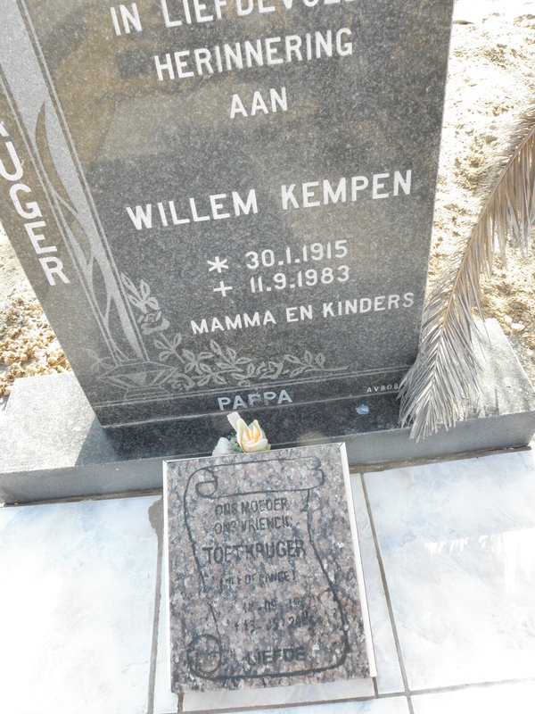 KRUGER Willem Kempen 1915-1983 &amp; Toet 19??-20??