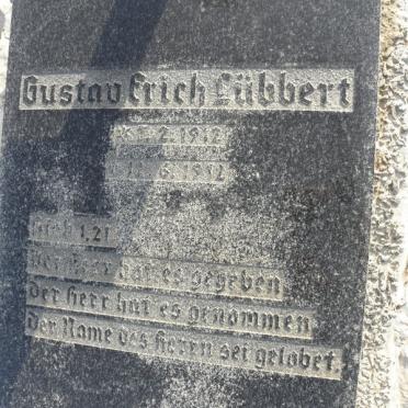 LÜBBERT Gustav Erich 1912-1912