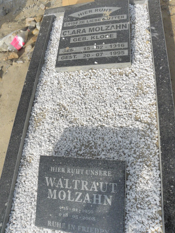 MOLZAHN Walraut 1950-2008 :: MOLZAHN Clara nee KLOSE 1916-1995