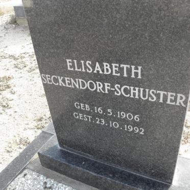 SCHUSTER Elisabeth nee SECKENDORF 1906-1992