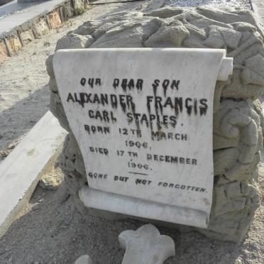 STAPLES Alexander Francis Carl 1906-1906