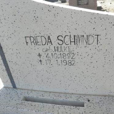 SCHWINDT Frieda nee HULKE 1892-1982