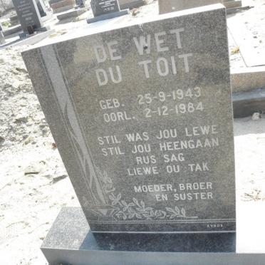 TOIT De Wet, du 1943-1984