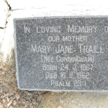 TRAILL Mary Jane CUNNINGHAM 1867-1962
