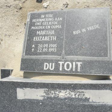 TOIT Martha Elizaberth, du 1905-1993