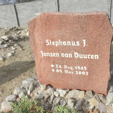 VUUREN Stephanus J., Jansen van 1945-2003