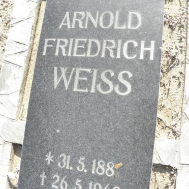 WEISS Arnold Friedrich 1881-1968