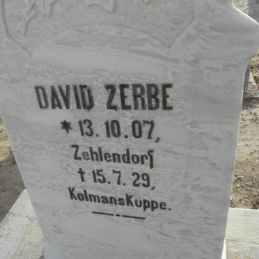 ZERBE David 1907-1929