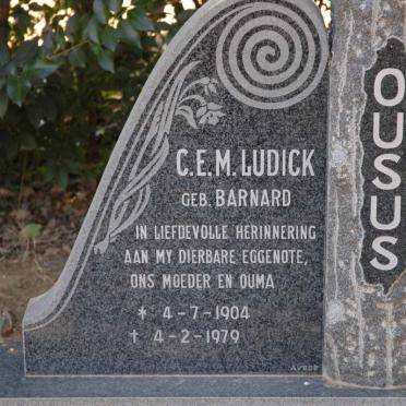 LUDICK C.E.M. nee BARNARD 1904-1979