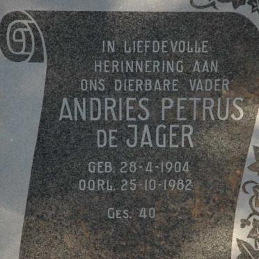 JAGER Andries Petrus, de 1904-1982