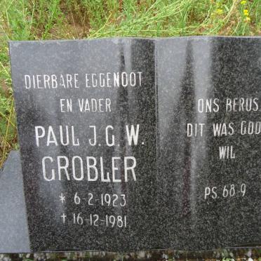 GROBLER Paul J.G.W. 1923-1981