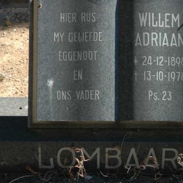 LOMBAARD Willem Adriaan 1898-1978