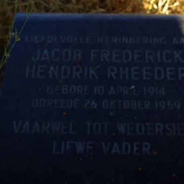 RHEEDER Jacob Frederick Hendrik 1914-1969