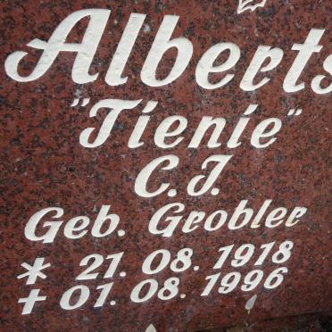ALBERTS Christina Johanna Albertina nee GROBLER 1918-1996
