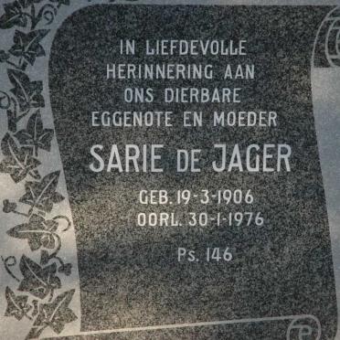 JAGER Sarie, de 1906-1976