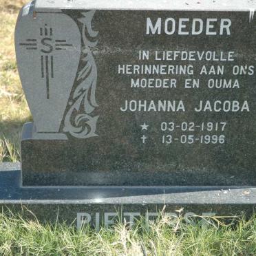 PIETERSE Johanna Jacoba 1917-1996