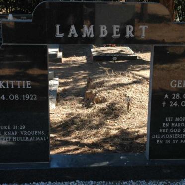 LAMBERT Gert 1917-2000 &amp; Kittie 1922-