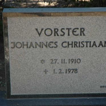 VORSTER Johannes Christiaan 1910-1978