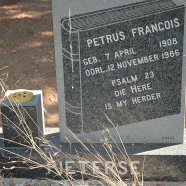 PIETERSE Petrus Francois 1908-1986