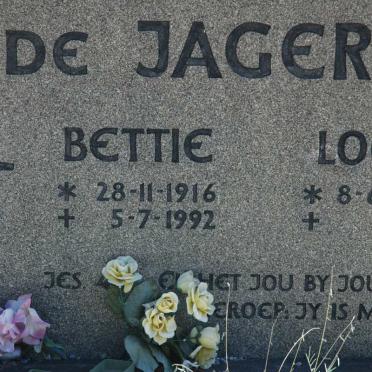 JAGER Lood, de 1906- &amp; Bettie 1916-1992